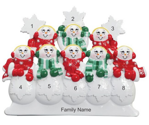 8 Snowmen- Personalized Tabletop Decoration