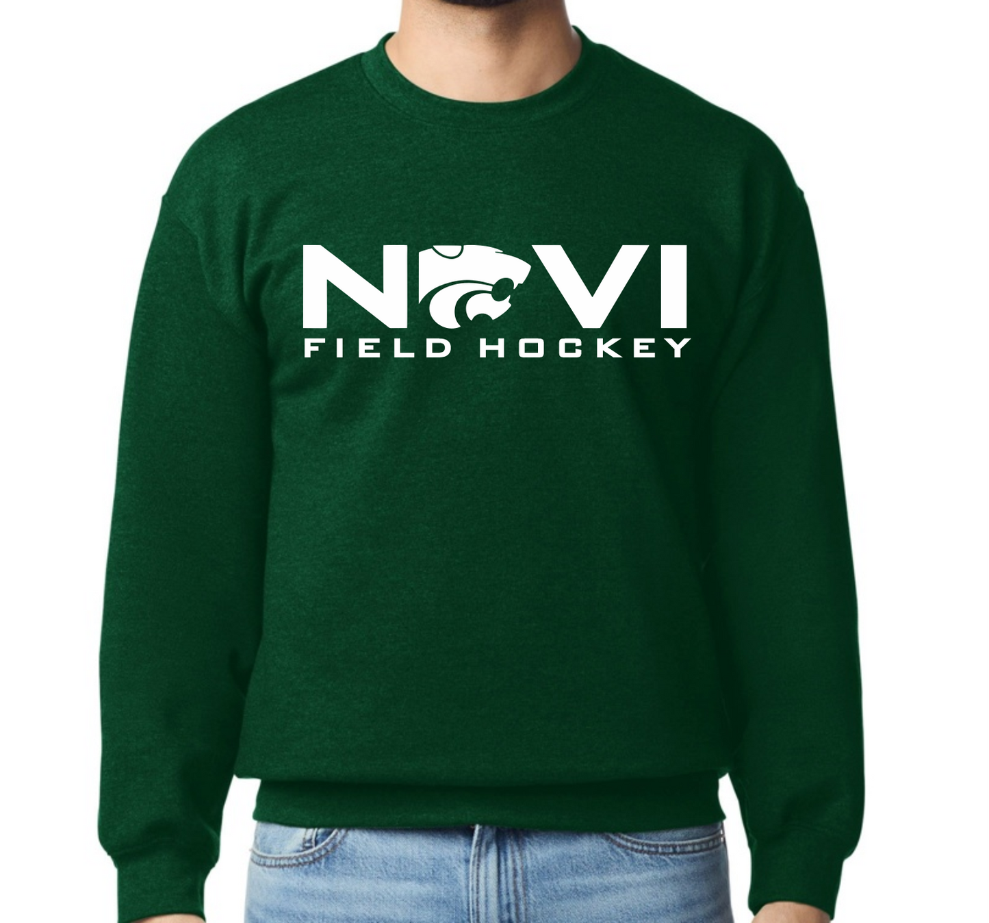 Novi Field Hockey, Gildan Softstyle Crewneck Sweatshirt, Logo 2