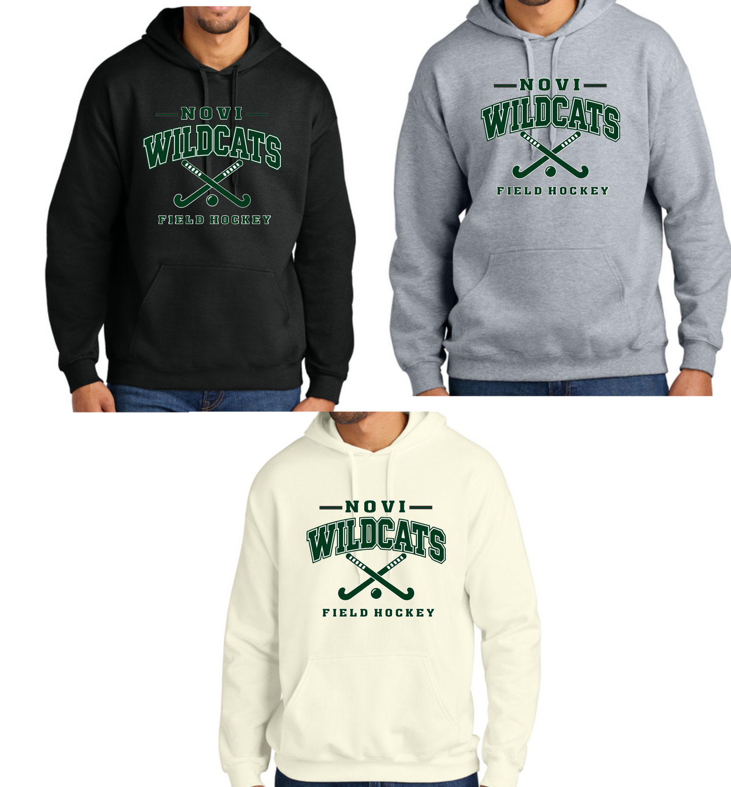 Novi Field Hockey, Gildan Softstyle Hooded Sweatshirt, Logo 1