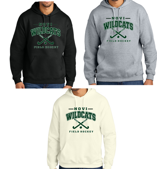 Novi Field Hockey, Gildan Softstyle Hooded Sweatshirt, Logo 1