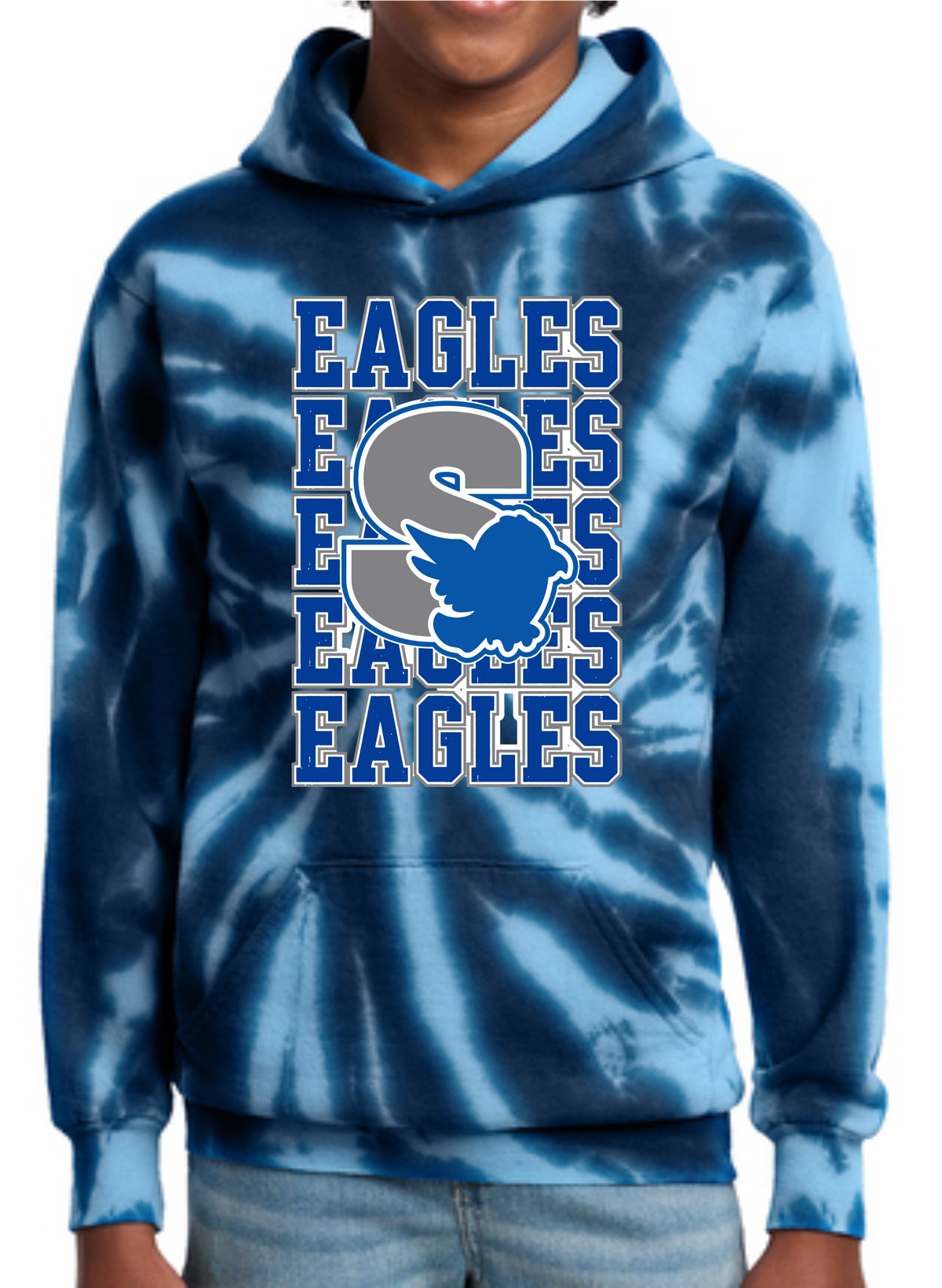 Silver Springs, Port & Co. Youth Tie Dye Hoodie, School Delivery