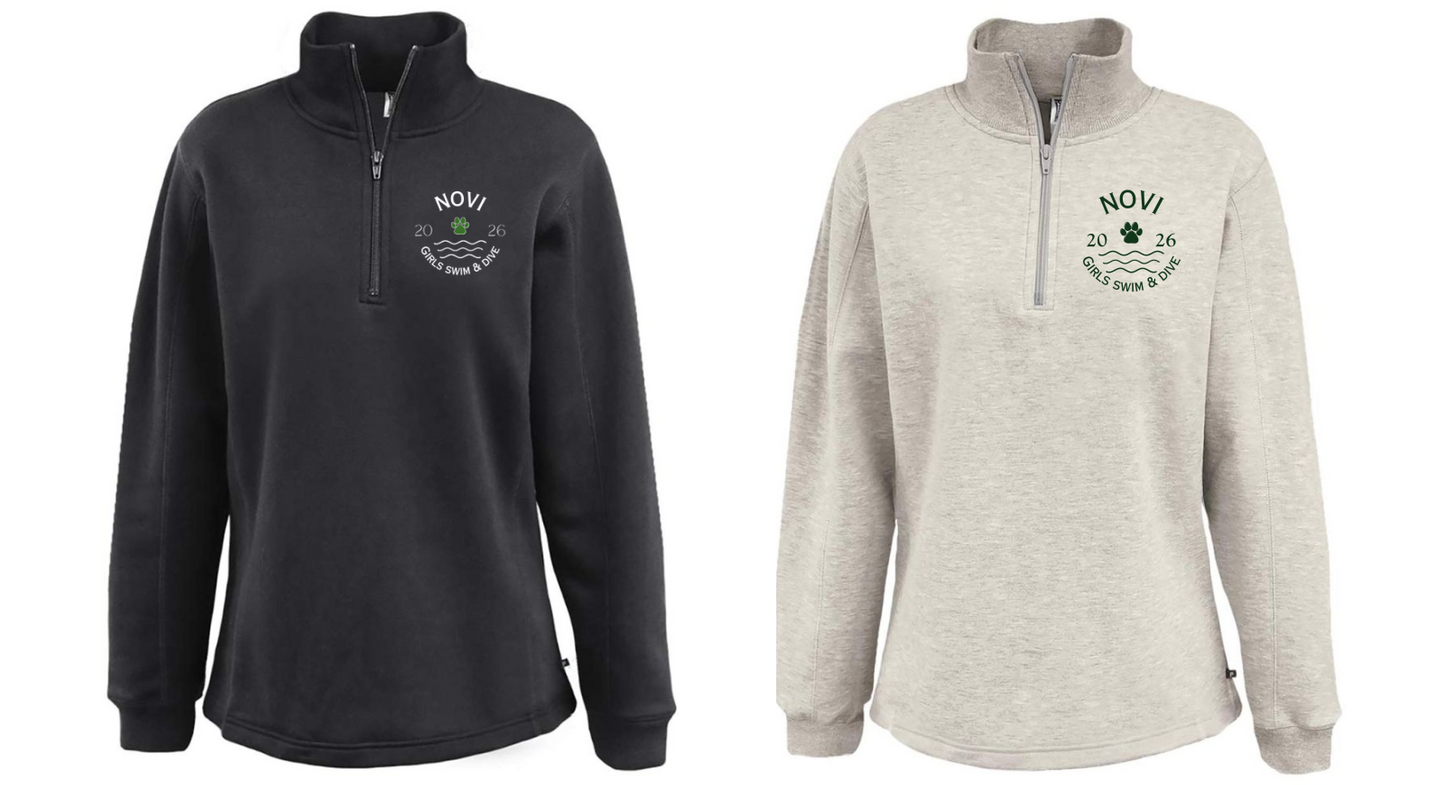 Novi Girls Swim & Dive- Classic 1/4 zip, Women's Fit