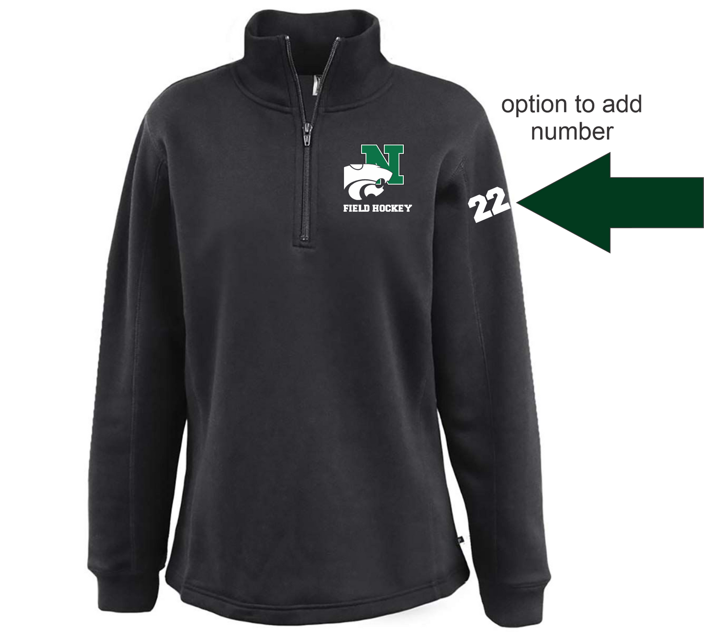 Novi Field Hockey, 1/4 zip Fleece Sweatshirt, Women's Fit