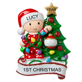 Baby Decorating Tree- Personalized Christmas Ornament
