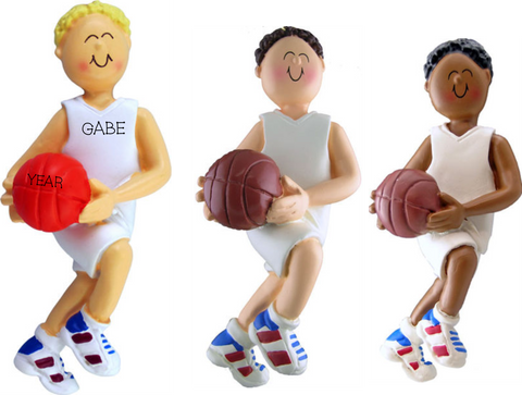 Basketball player, Male- personalized ornament
