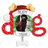 Christmas Dog Frame Personalized Christmas Ornament