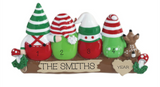 Gnome Family of 4- Personalized Ornament