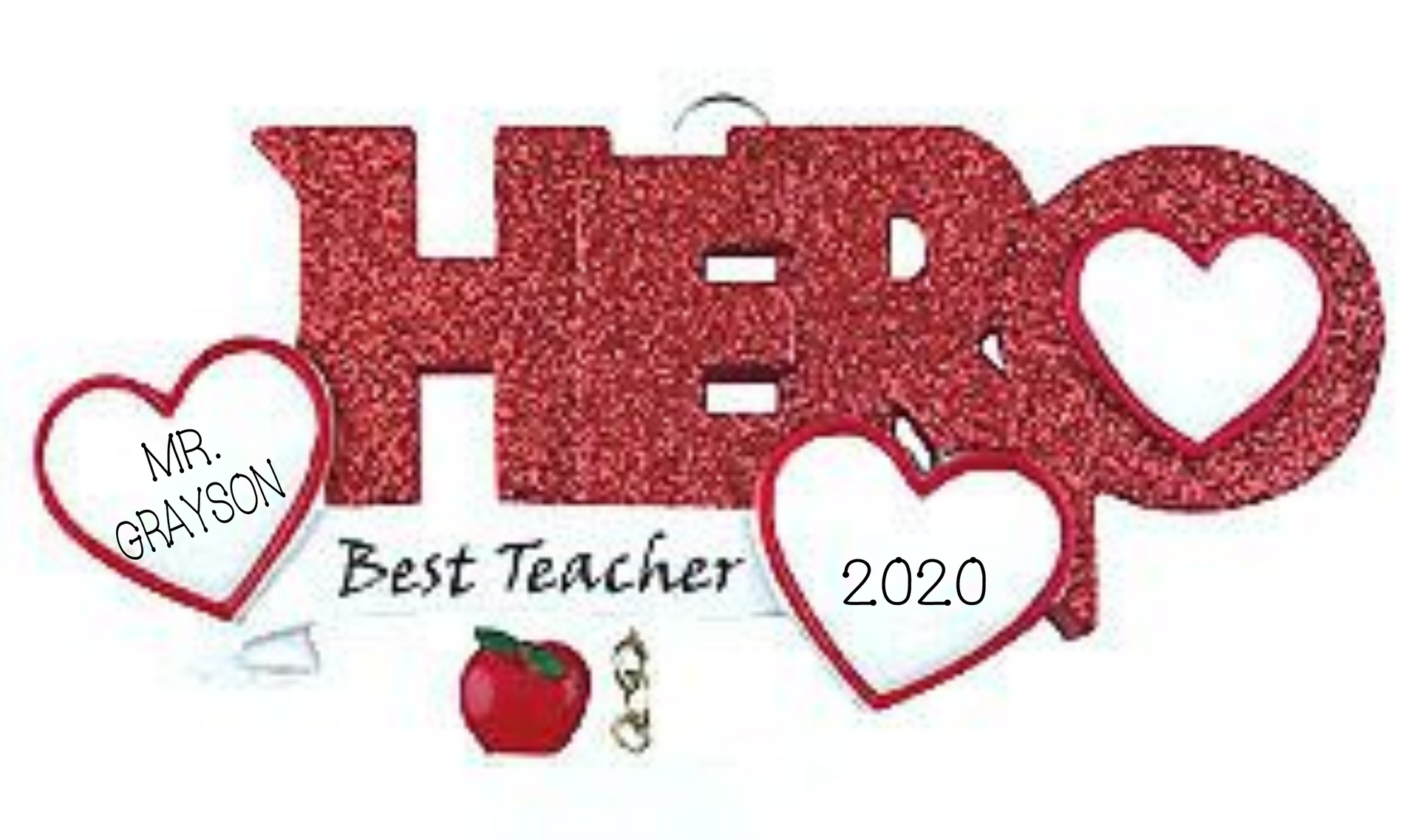 HERO Teacher- Personalized Ornament