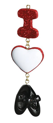 Dance, I love Tap- Personalized Christmas Ornament