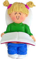 Potty Trained, Blonde Hair Female- Personalized Ornament