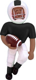 Football Player Black Uniform, Dark Skin- Personalized Ornament