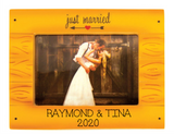 Just Married Faux Wooden Frame