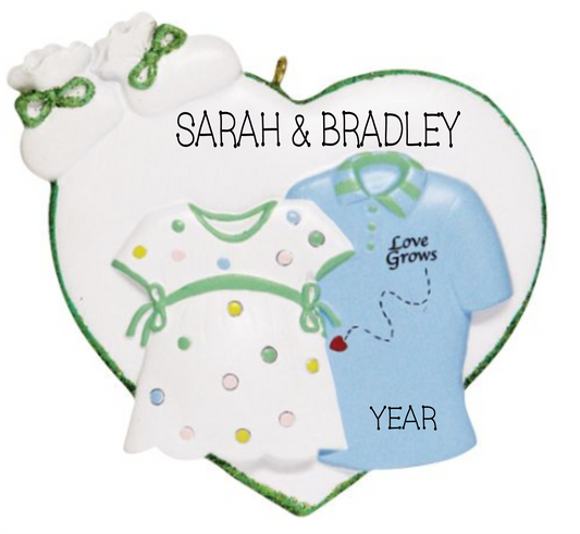 Expecting couple ornament/Love Grows, Personalized Christmas Ornament