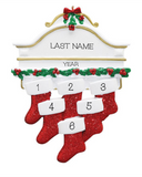 White Mantle- Family of 6 Personalized Ornament