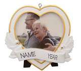 Memorial Heart Photo Frame Personalized Christmas Ornament