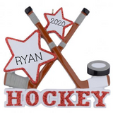 Hockey with Stars- Personalized Ornament
