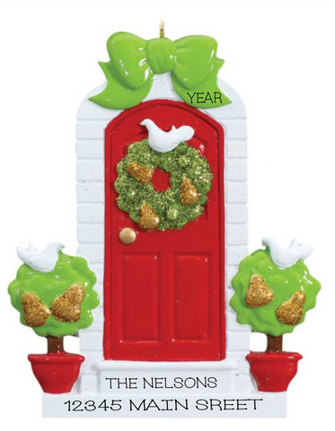 Partridge Door- Personalized Ornament