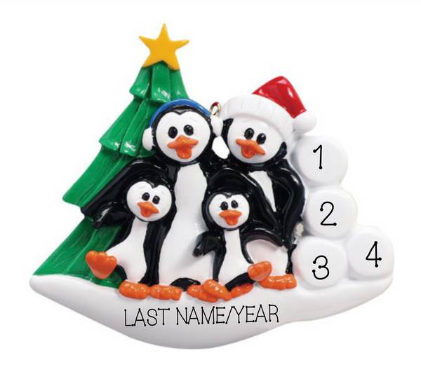 Penguin Family - Family of 4