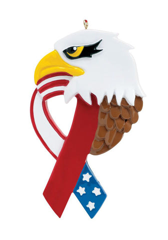 Patriotic Eagle- Personalized Ornament