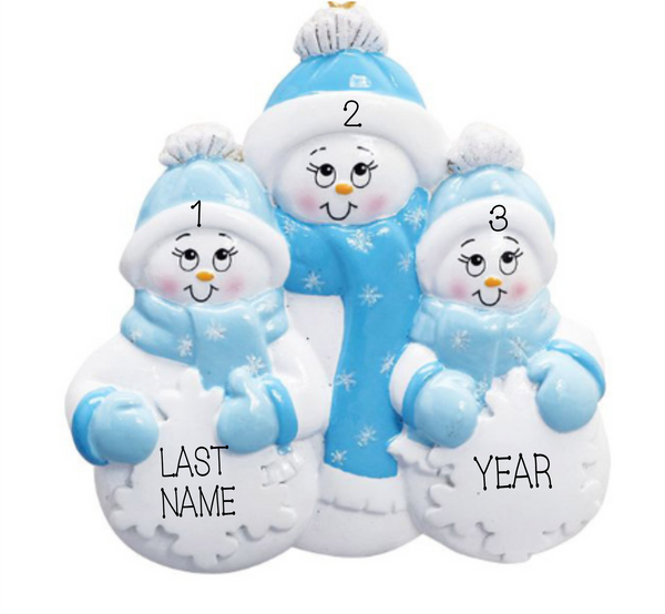 Single Parent Snowman with 2 children