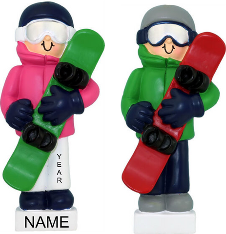 Snowboarder, Snowboarding- Personalized Christmas Ornament