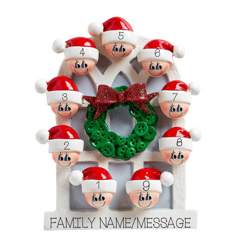 Christmas Window- Family of 9