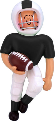 Football Player Black Uniform- Personalized Ornament