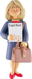 Attorney/Lawyer, Blonde Hair Female- Personalized Ornament