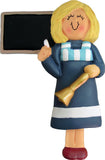 Teacher, Blonde Hair Female-personalized ornament