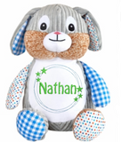 Personalized Patterned Bunny Cubbie