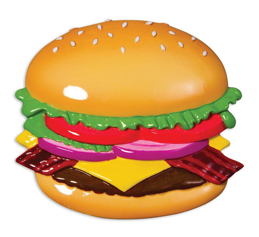 Hamburger- Personalized Christmas Ornament