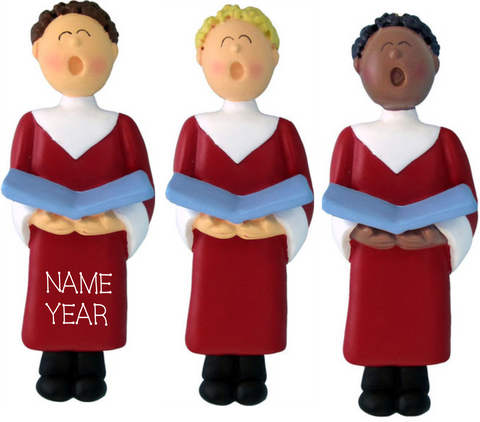 Choir Singer Male- Personalized Christmas Ornament