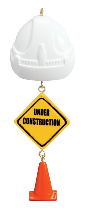 Construction, under construction- Personalized Ornament