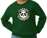 Pardee Pandas Green Crew Neck Sweatshirt, Logo 3
