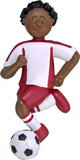 Soccer Player Boy- Dark Skin Personalized Ornament