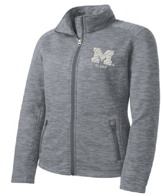 Port Authority® Digi Stripe Fleece Jacket, Michigan Sleep, Ladies Fit