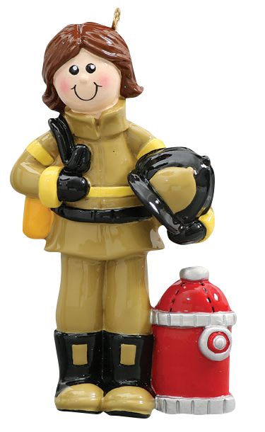 Firefighter, Female- Personalized Ornament