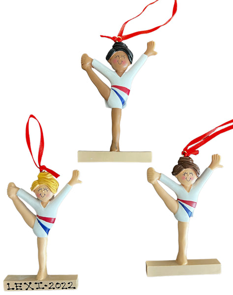 Gymnast Child- Personalized Christmas Ornament