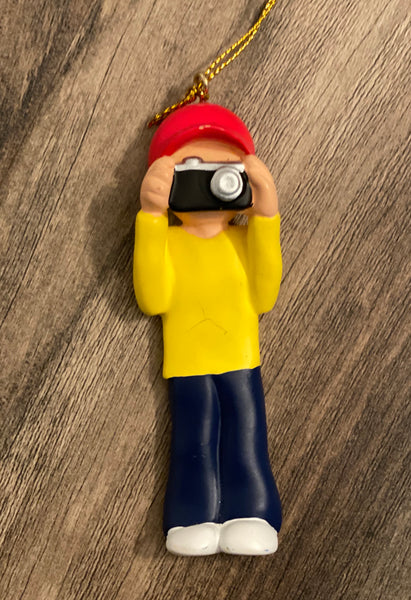 Photographer Boy- Personalized Christmas Ornament