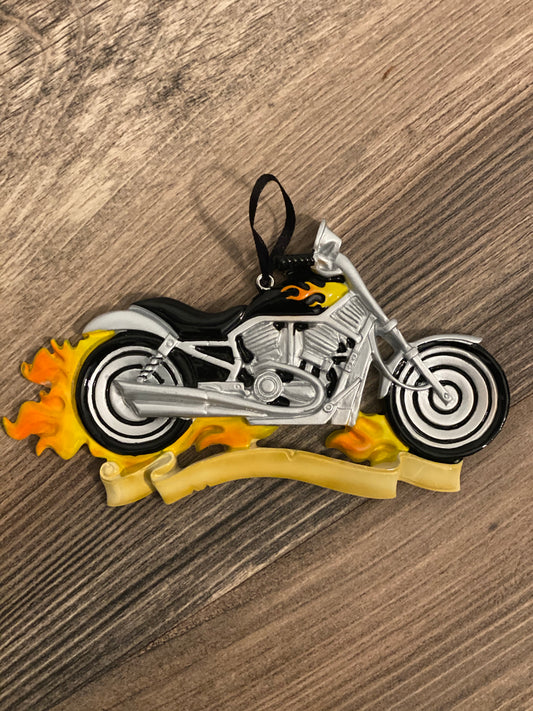 Motorcycle- Personalized Christmas Ornament