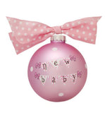 New Baby Girl -Pink Glass Bulb