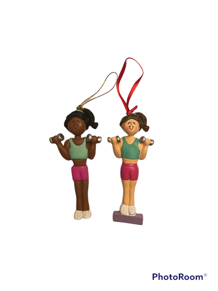 Fitness Lover/Fitness Instructor, Female- Personalized Ornament