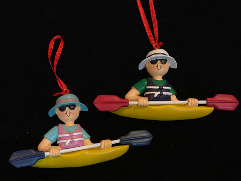 Kayaker (discontinued)- Personalized Christmas Ornament