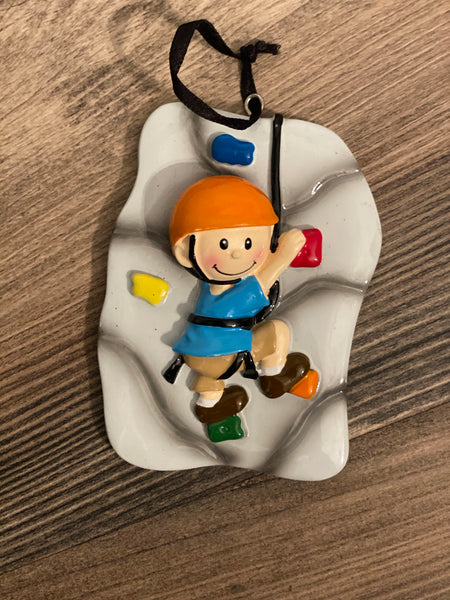 Rock Climbing- Personalized Christmas Ornament