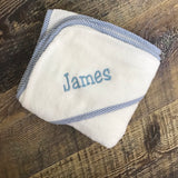 Soft Hooded Personalized Baby Towel (Pink, blue or white)