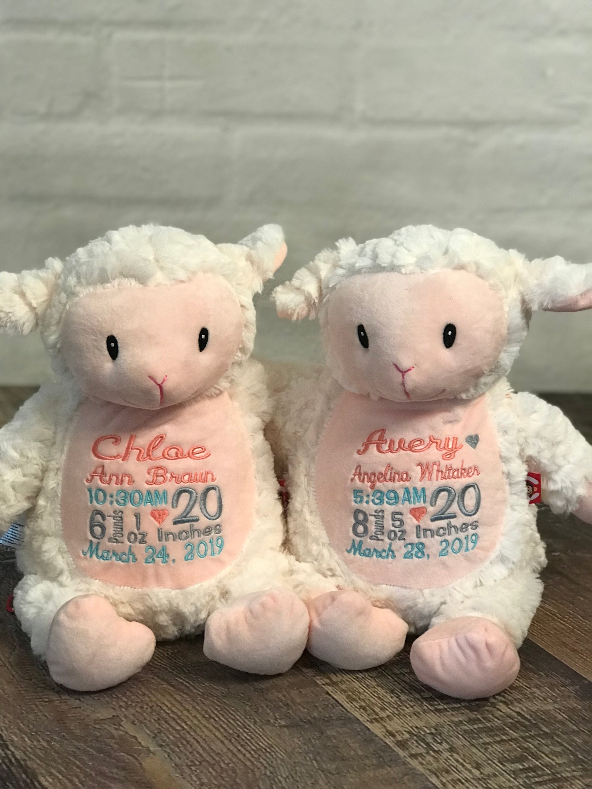 Personalized Lamb Cubbie, Stuffed Animal