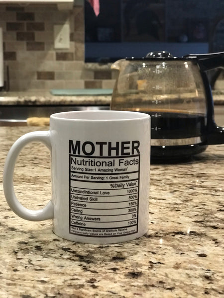 Mother nutritional facts coffee mug  coffee mug