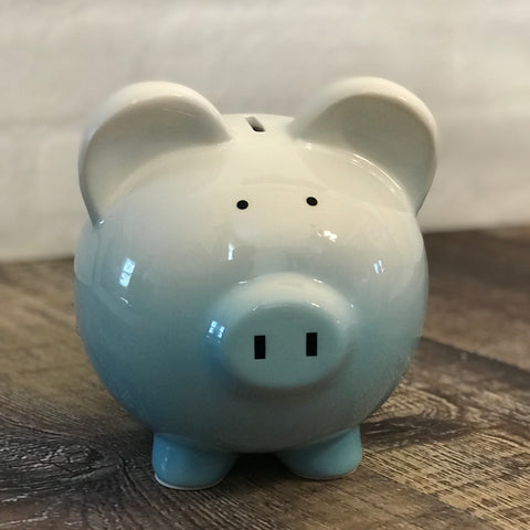 Personalized Blue Ombre Piggy Bank