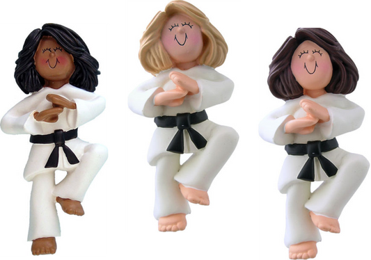 Karate, Female- Personalized Ornament