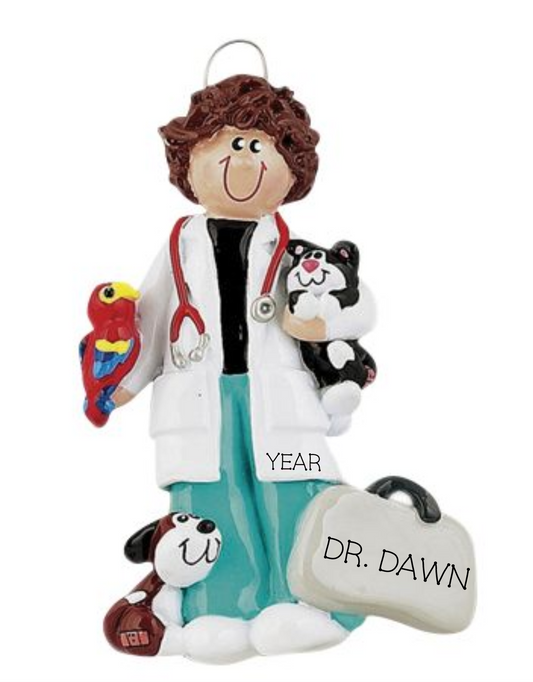 Veterinarian, Female- Personalized Ornament